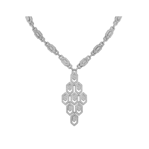 Bulgari Serpenti 353843 Necklace in 18 kt white gold and pavé diamonds 1