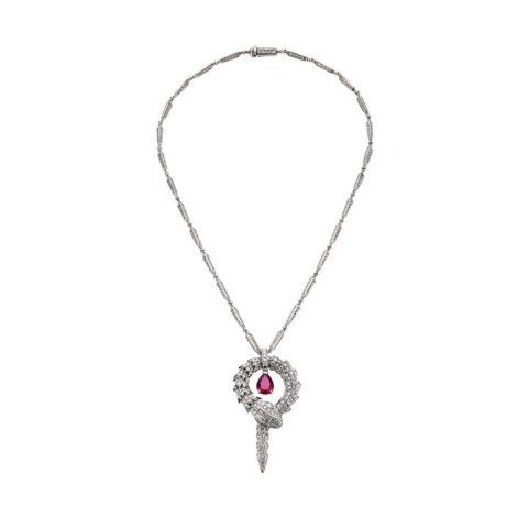 Bulgari Serpenti CL857904 necklace in white gold and rubellite 1