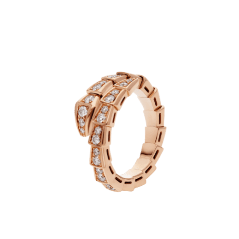 Bulgari Serpenti Viper 355978 18 kt rose gold ring set with pavé diamonds 1