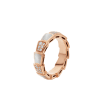 Bulgari Serpenti Viper 353236 band Ring in 18 kt rose gold with Mother of Pearls and pavé diamonds Ring 1
