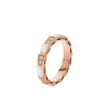 Bulgari Serpenti Viper 353225 band Ring in 18 kt rose gold with Mother of Pearls and pavé diamonds Ring 1