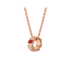 Bulgari Serpenti 355088 Viper necklace with 18 kt rose gold chain pendant set with carnelian elements and demi pavé diamonds 3 Bulgari Serpenti 355088 Viper necklace with 18 kt rose gold chain pendant set with carnelian elements and demi pavé diamonds 1