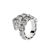 Bulgari Serpenti 345225 Viper one-coil ring in 18 kt white gold set with full pavé diamonds 3 Bulgari Serpenti 345225 Viper one-coil ring in 18 kt white gold set with full pavé diamonds 1