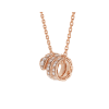 Bulgari Serpenti Viper 357795 pendant necklace in 18 kt rose gold set with pavé diamonds 3 Bulgari Serpenti Viper 357795 pendant necklace in 18 kt rose gold set with pavé diamonds 1