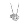 Bulgari Serpenti Viper 357796 pendant necklace in 18 kt white gold set with pavé diamonds 2 Bulgari Serpenti Viper 357796 pendant necklace in 18 kt white gold set with pavé diamonds 1