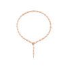 Bulgari Serpenti Viper 353037 thin necklace in 18 kt rose gold set with demi pavé diamonds 1
