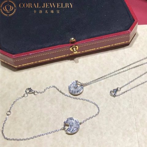 Cartier Amulette De B6044617 Cartier Bracelet XS Model White Gold Diamond 6