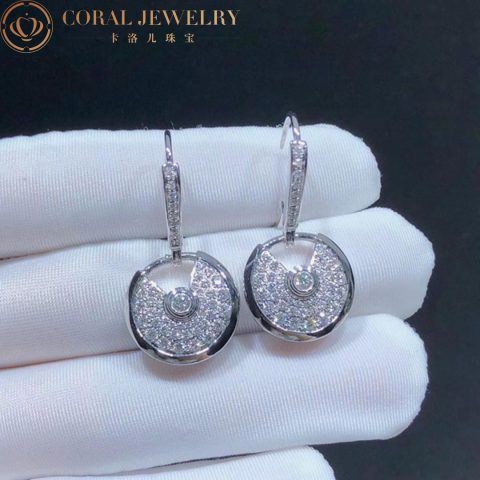 Cartier Amulette De N8515029 Cartier Earrings White Gold and Diamond 7