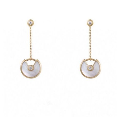 Cartier Amulette De B8301229 Cartier Earrings White mother-of-pearl Yellow Gold 1