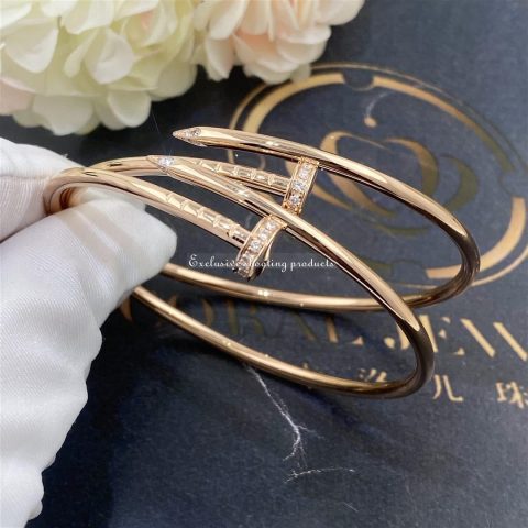 Cartier Juste un Clou B6065817 Bracelet Small Model Rose Gold Diamonds 9