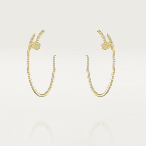 Cartier Juste un Clou Earrings N8515009-YG Yellow Gold Diamonds 1