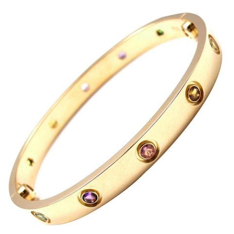 Cartier Love Bracelet B6033416 Multi Gem Yellow Gold 1