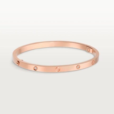 Cartier Love Bracelet B6047617 Small Model 6 Diamonds Rose Gold 1