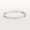 Cartier Love Bracelet B6047717 Small Model 6 Diamonds White Gold 1