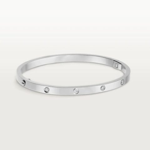 Cartier Love Bracelet B6047717 Small Model 6 Diamonds White Gold 1