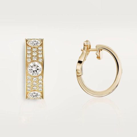 Cartier Love Earrings Diamonds-Paved Yellow Gold 1