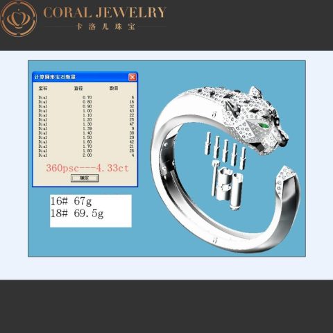 Cartier Panthère De N6710217 Cartier Bracelet 18K Rose Gold Diamond Onyx Emerald 15