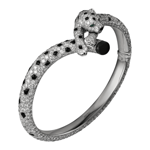 Cartier Panthère H6001517 De Cartier Bracelet 18k White Gold Onyx Emeralds Diamonds 1