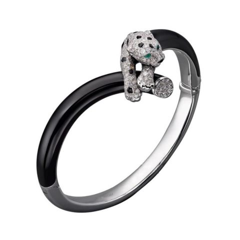 Cartier H6005917 Panthère De Cartier Bracelet 18k White Gold Onyx Emeralds Diamonds 1