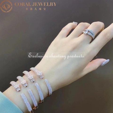 Cartier Panthère De N6718217 Cartier Bracelet Rose Gold Onyx Emeralds Diamonds 11