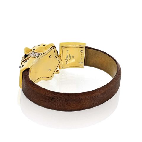 Cartier Panthère De HP600519 Cartier Bracelet Yellow Gold Diamond Onyx and Enamel 5