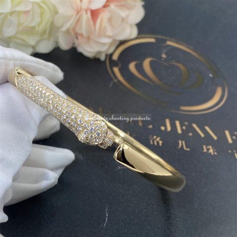 Cartier Panthère De N6717817 Cartier Bracelet Yellow Gold Onyx Emeralds Diamonds 12