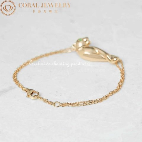 Cartier Panthère De B6038717 Cartier Bracelet Yellow Gold Tsavorite Garnet 10