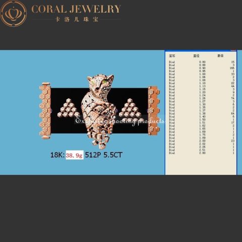 Cartier Panthère De Cartier Bracelet White Gold Sapphire Diamond Bracelet 3