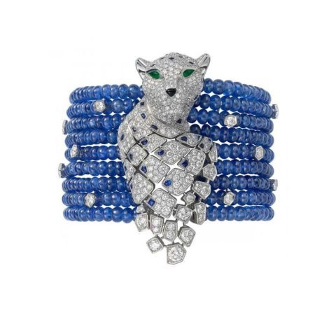 Cartier Panthère De Cartier Bracelet White Gold Sapphire Diamond Bracelet 2