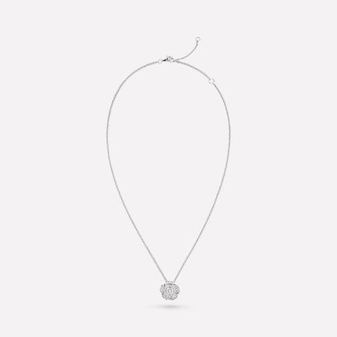 Chanel Bouton de Camélia J12071 Necklace 18k White Gold Diamonds 1