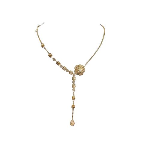 Chanel Bouton de J12058 Camélia Necklace 18k Yellow Gold Diamonds 1