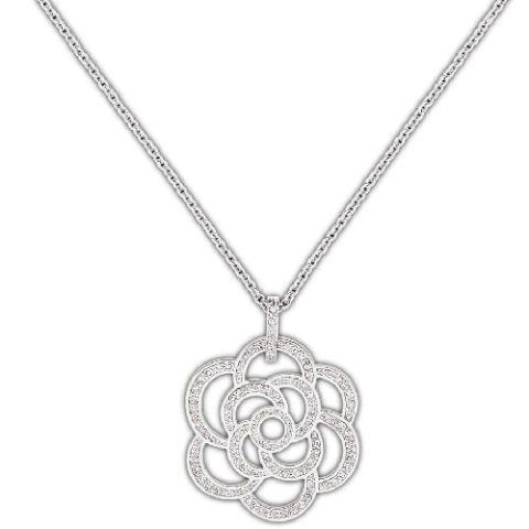 Chanel Camélia J3551 Ajouré Necklace 18k White Gold Diamonds 1