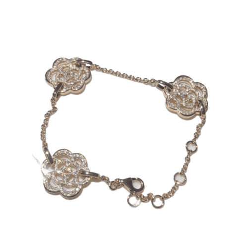 Chanel Camélias Ajourés J10578-RG Bracelet 18k Rose Gold Diamond 1