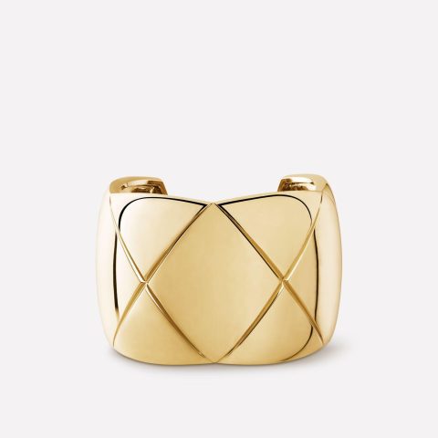 Chanel Coco Crush J10572 Cuff Quilted Motif 18k Yellow Gold 1