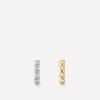 Chanel Coco Crush J11656 Earrings Quilted Motif 18k White and Beige Gold Diamonds 1