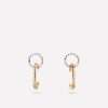Chanel Coco Crush Hoops J11974 Quilted Motif 18k White and Beige Gold 3 Chanel Coco Crush Hoops J11974 Quilted Motif 18k White and Beige Gold 1