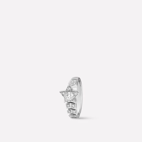 Chanel Comète Chevron J11457 Ring 18k White Gold Diamonds 1