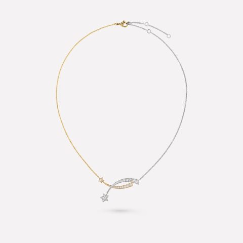 Chanel J11730 Comète Étoile Filante Necklace 18k White and Yellow Gold Diamonds 1