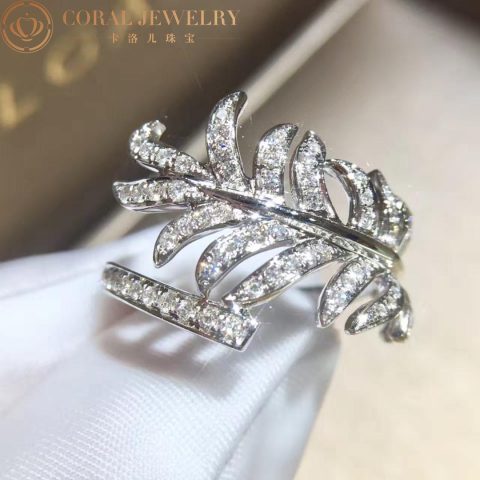 Chanel Plume De J4060 Chanel Ring 18k White Gold Diamonds 7