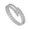 Bulgari 357277 Serpenti Viper two-coil 18 kt white gold bracelet set with pavé diamonds 1