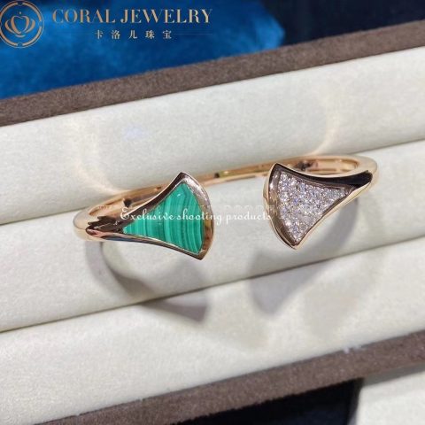 Bulgari 352629 Divas’ Dream Bracelet Rose Gold Diamond and Malachite Bracelet 5