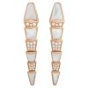 Bulgari Serpenti 350678 18K Rose Gold Diamond Mother of Pearl Clip-On Earrings OR857278 2