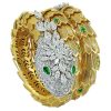 Bulgari Serpenti Gold Bracelet Diamond and Emerald Bracelet 2 Bulgari Serpenti Gold Bracelet Diamond and Emerald Bracelet 1