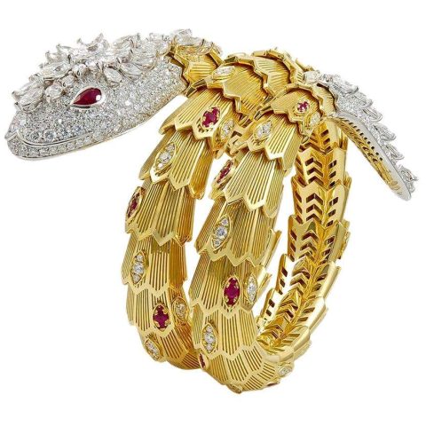 Bulgari Serpenti 260562 Bracelet Diamond Ruby Gold 1