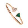 Bulgari BR858679 Divas’ Dream Bracelet Rose Gold Diamond and Malachite Bracelet 1