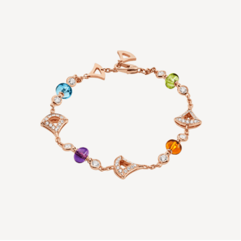 Bulgari 355614 Divas’ Dream Bracelet Rose Gold With Amethyst Blue Topaz Citrine quartz Peridot Bracelet 1