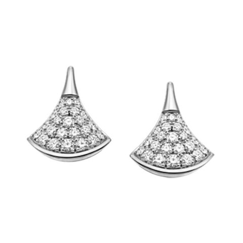 Bulgari Divas 352602 Dream Earrings Pave Diamonds 18K White Gold OR857536 1