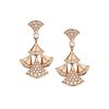 Bulgari Divas 352810 Dream Earrings Rose Gold Diamonds 1
