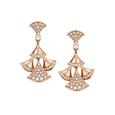 Bulgari Divas 352810 Dream Earrings Rose Gold Diamonds 1