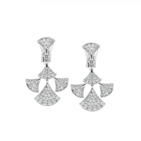 Bulgari 352809 Divas’ Dream Earrings White Gold Pavé Diamonds 1